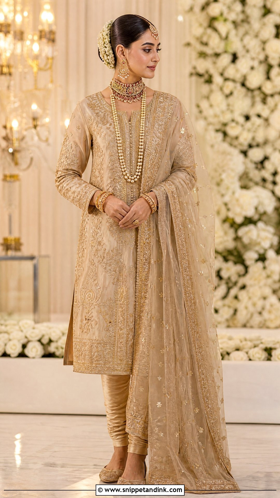 Champagne Gold Hyderabadi Bride - Snippet and Ink - 20 Hyderabadi Bride Ideas