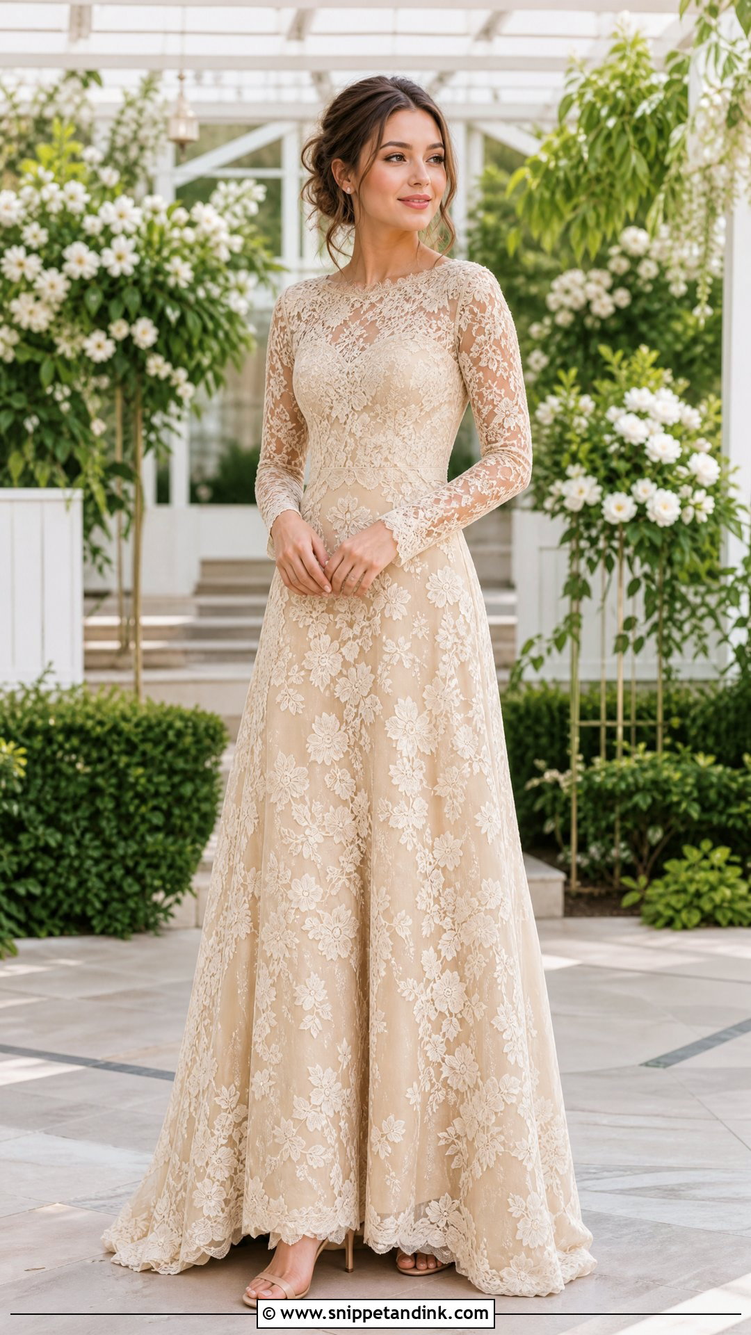 Champagne Gold Lace Wedding Dress - Snippet and Ink - 25 Champagne Gold Wedding Dress Ideas