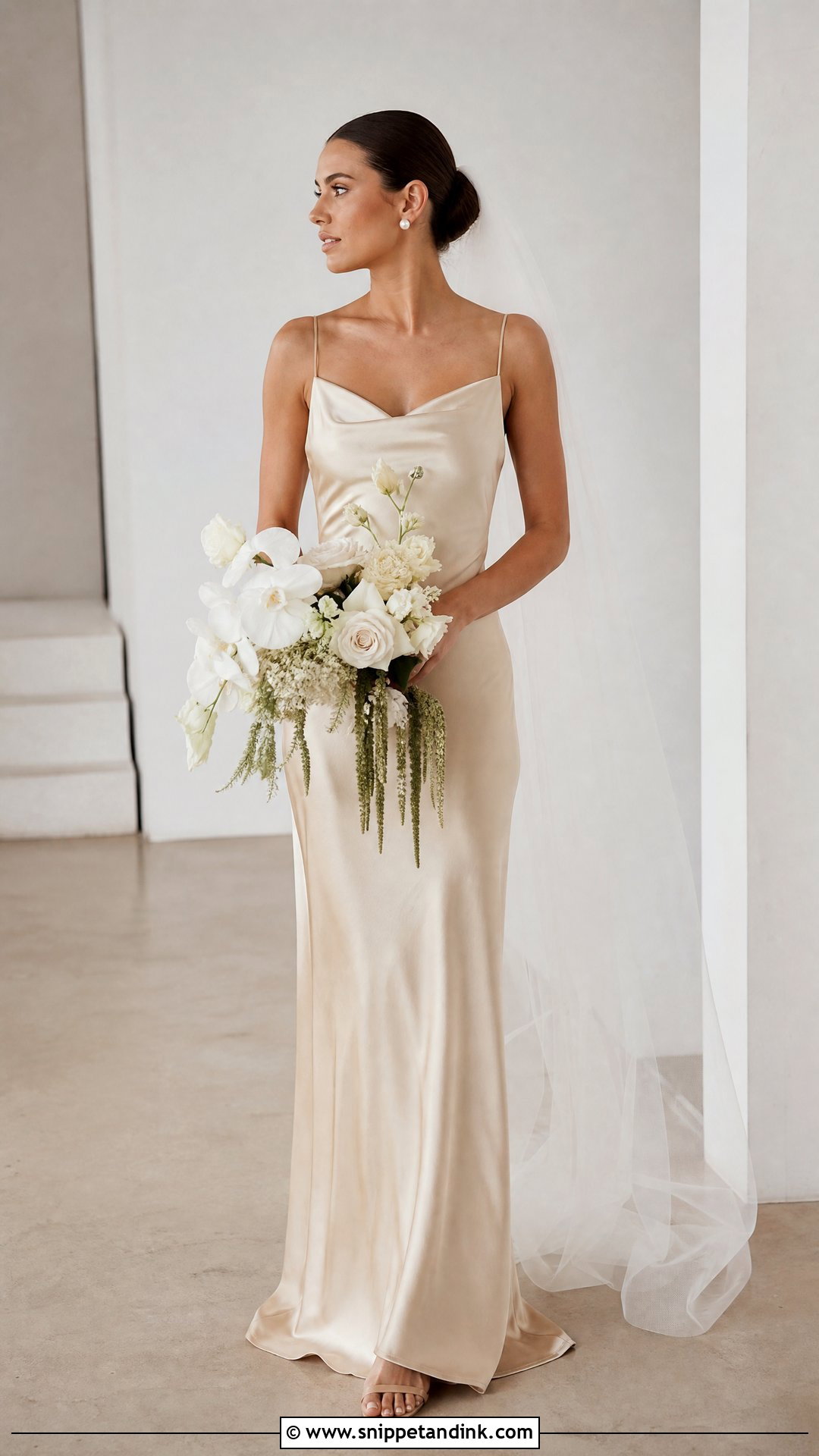 Champagne Gold Simple Wedding Dress - Snippet and Ink - 25 Champagne Gold Wedding Dress Ideas