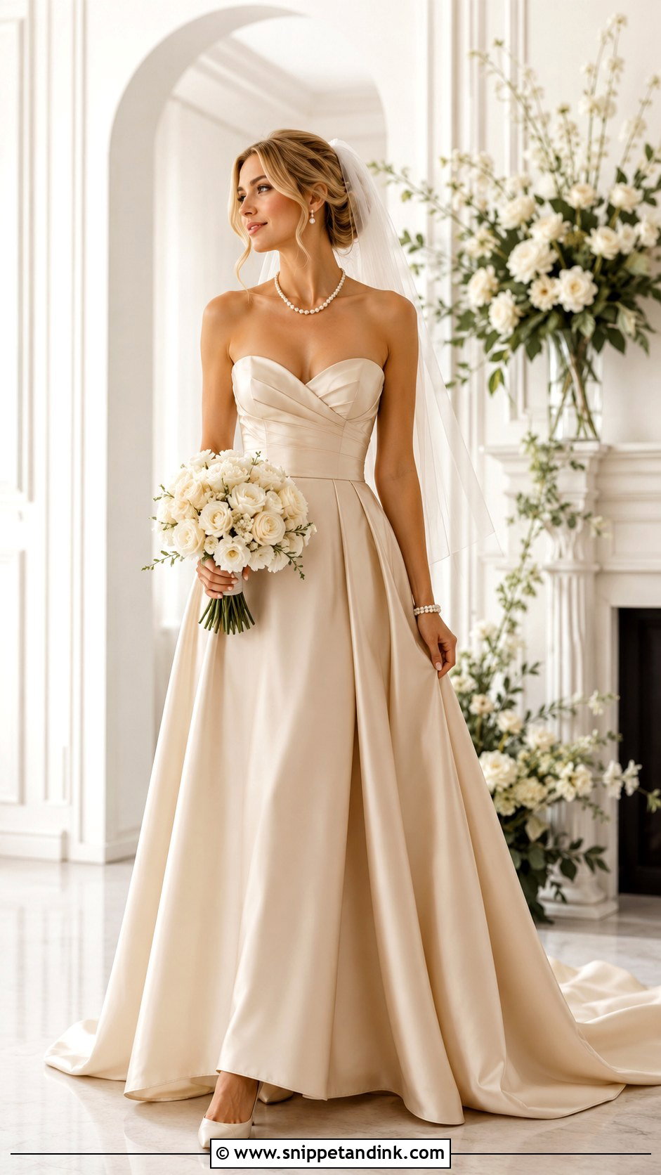 Champagne Gold Wedding Dress - Snippet and Ink - 25 Golden Wedding Dress Ideas