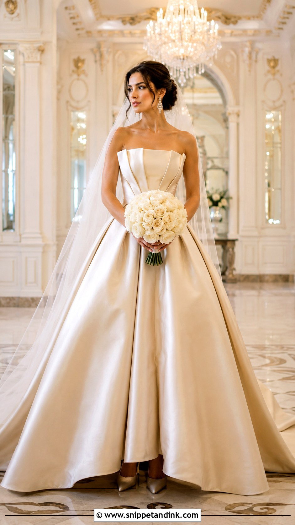 Champagne Gold Wedding Dress - Snippet and Ink - 20 Elegant Luxury Wedding Dress Ideas