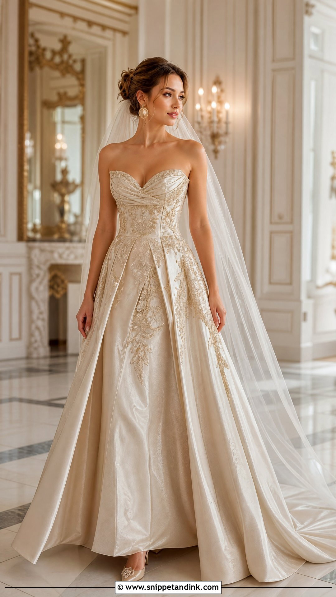 Champagne Gold Wedding Dress - Snippet and Ink - 25 Future Wedding Dress Ideas