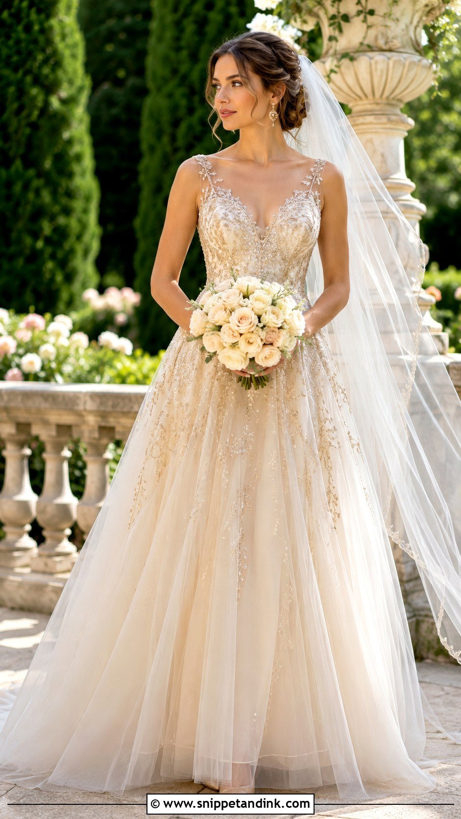 Champagne Gold Wedding Dress - Snippet and Ink - 20 Boujee Wedding Dress Ideas