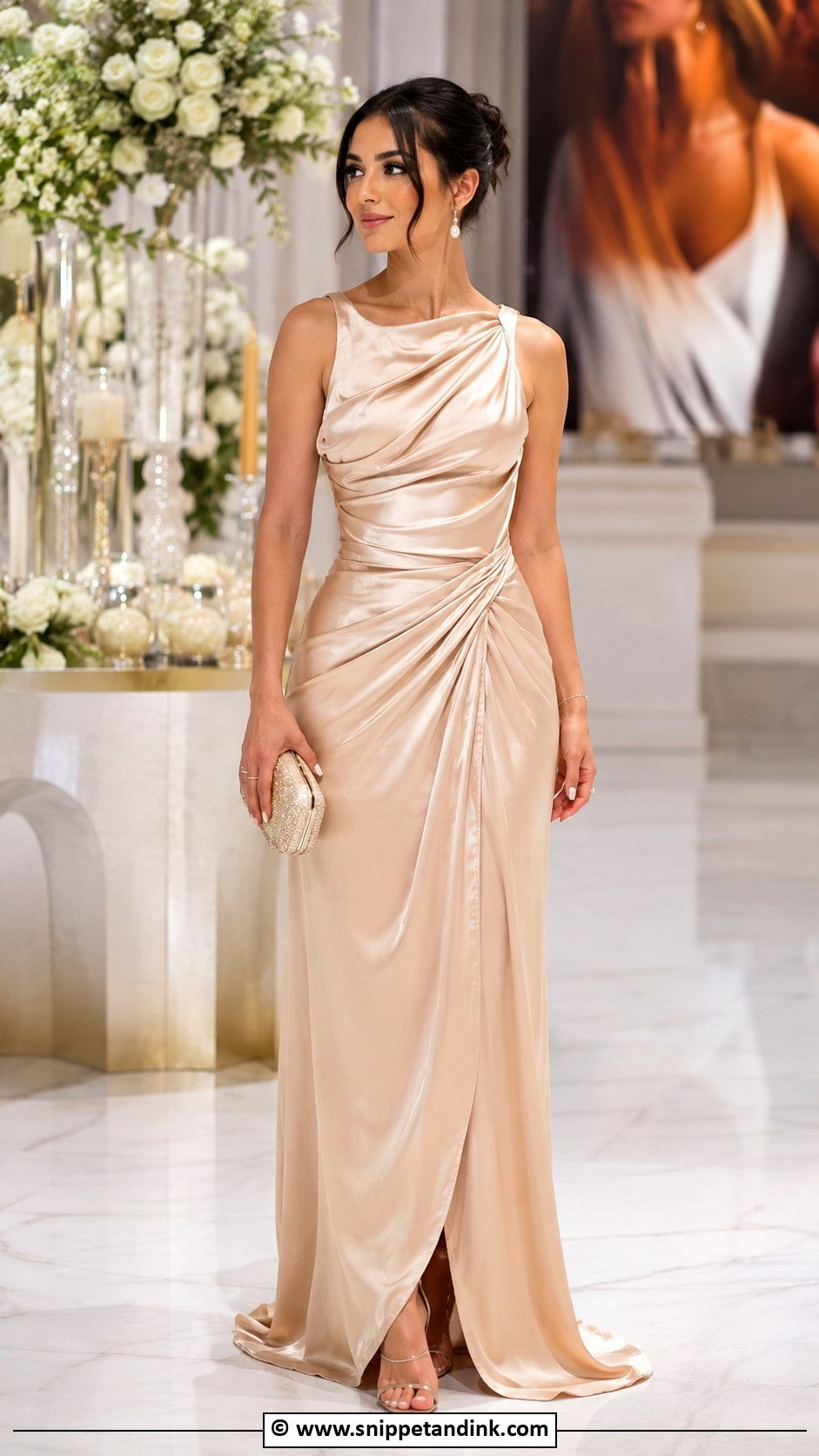 Champagne Gown Marriage Outfit - Snippet and Ink - 30 Marriage Outfits for Women