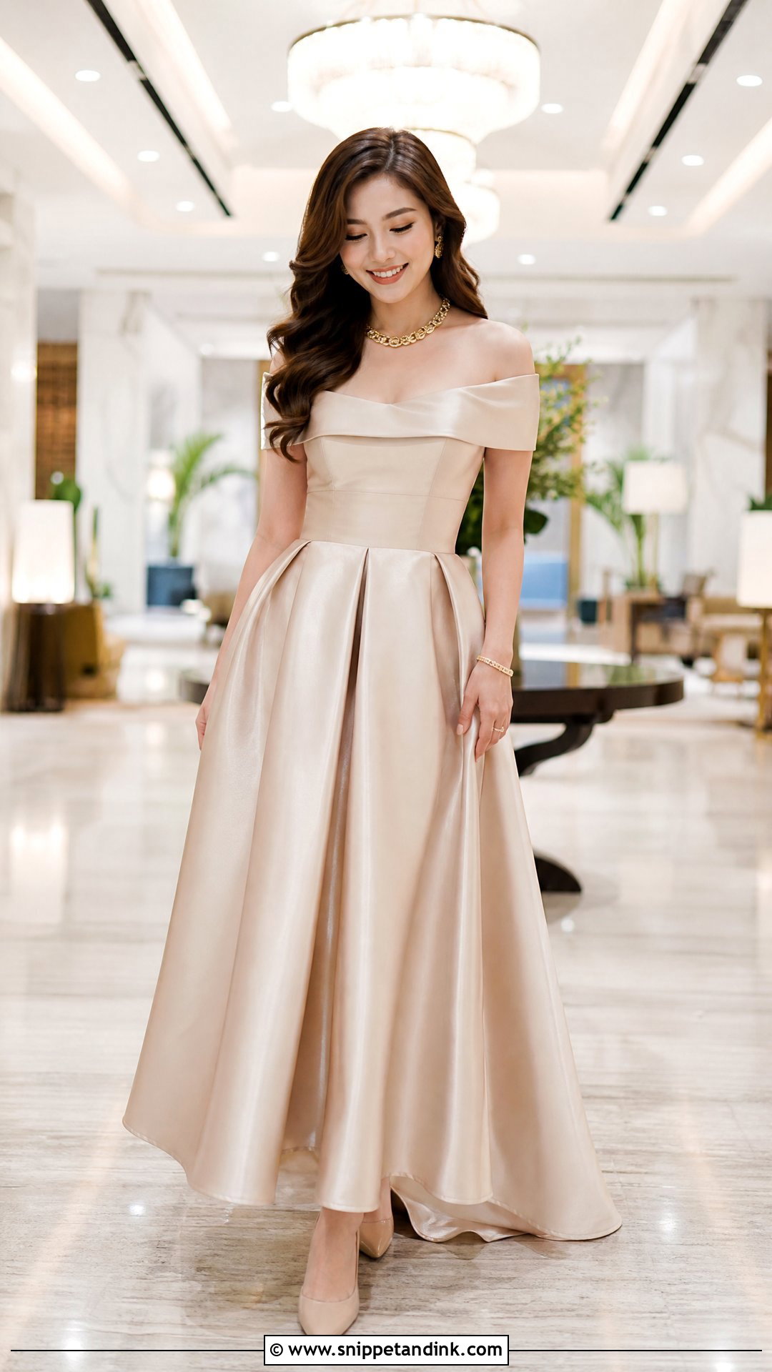 Champagne Gown Prewedding Dress - Snippet and Ink - 25 Prewedding Dress Ideas