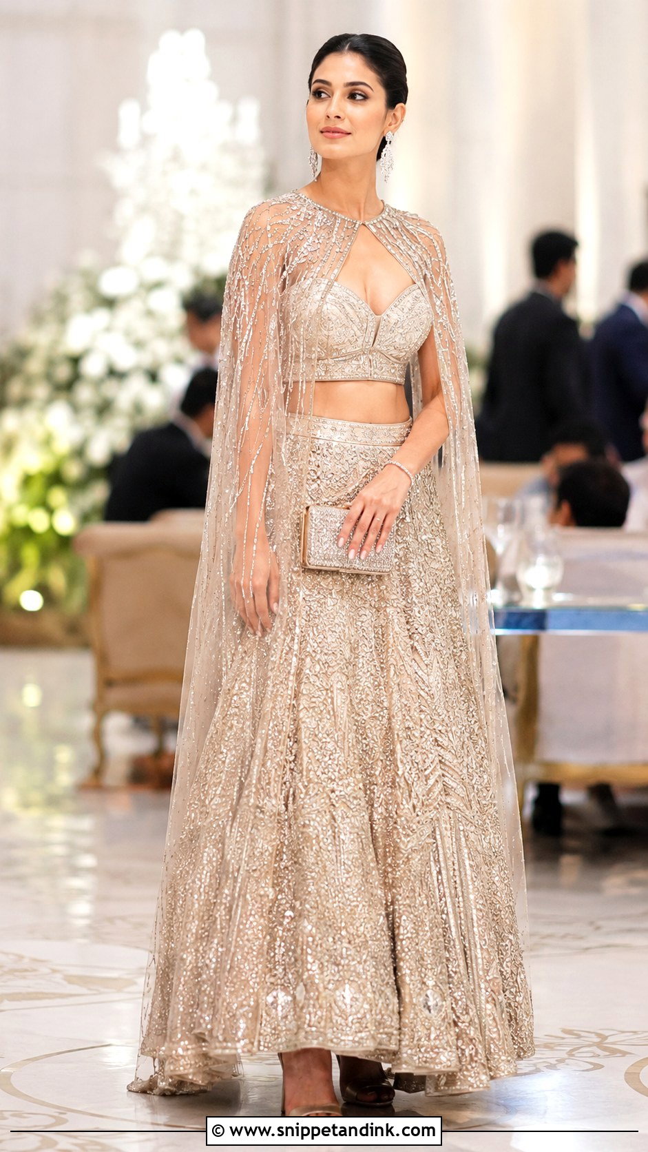 Champagne Metallic Lehenga - Snippet and Ink - 20 Indian Weddings Lehnga Designs