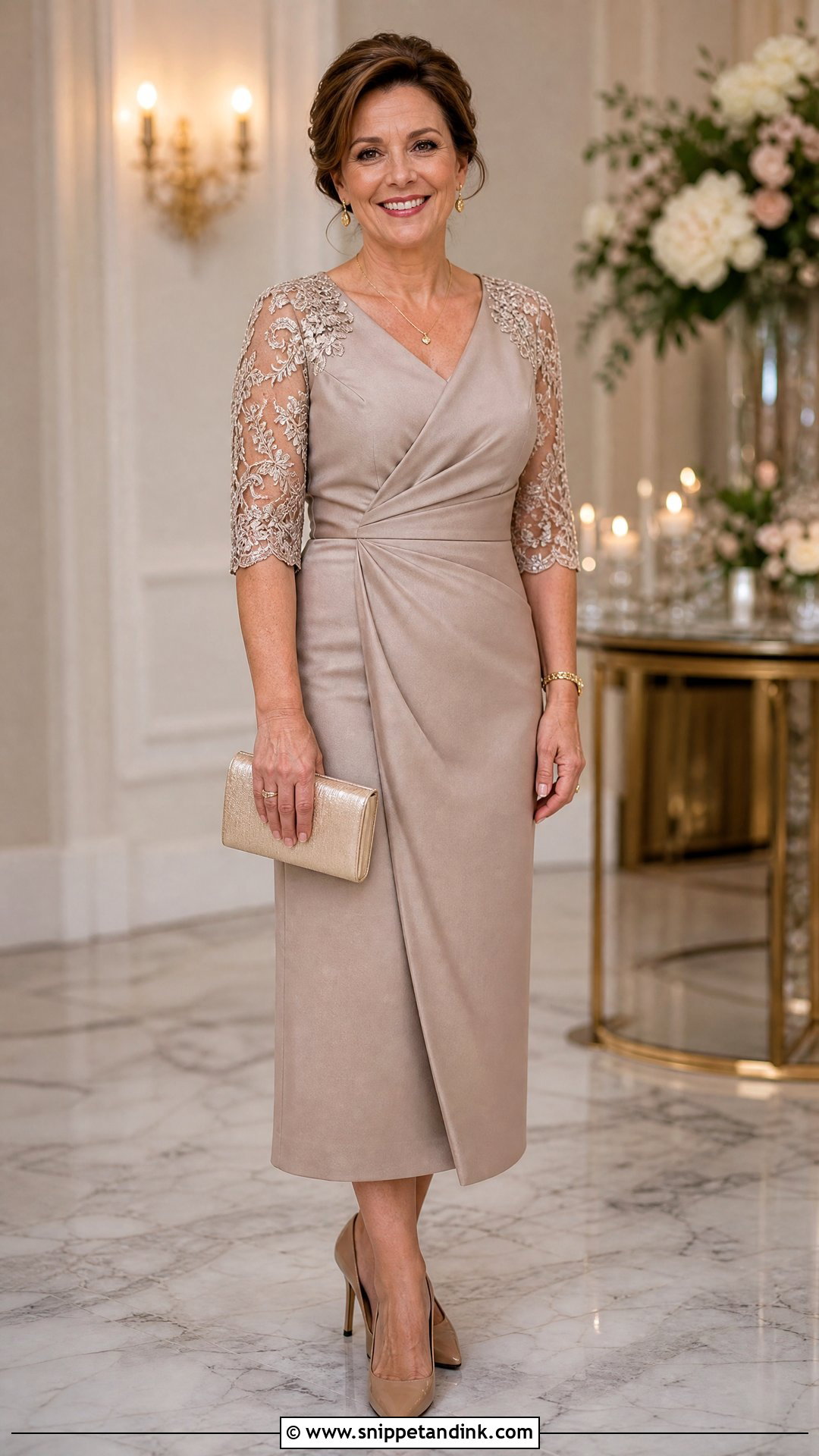 Champagne Mother Of The Bride Dress - Snippet and Ink - 25 Mom Wedding Dress Ideas