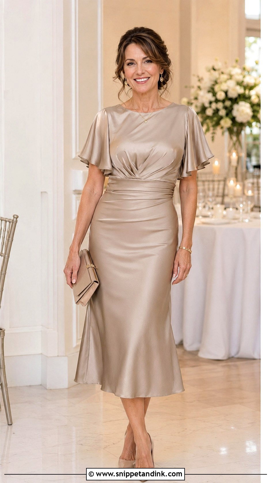 Champagne Mother Of The Bride Dress - Snippet and Ink - 25 Brides Mom Ideas