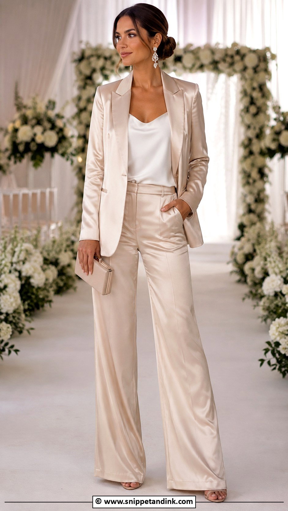 Champagne Pants Suit Wedding - Snippet and Ink - 25 Elegant Pants Suits Wedding