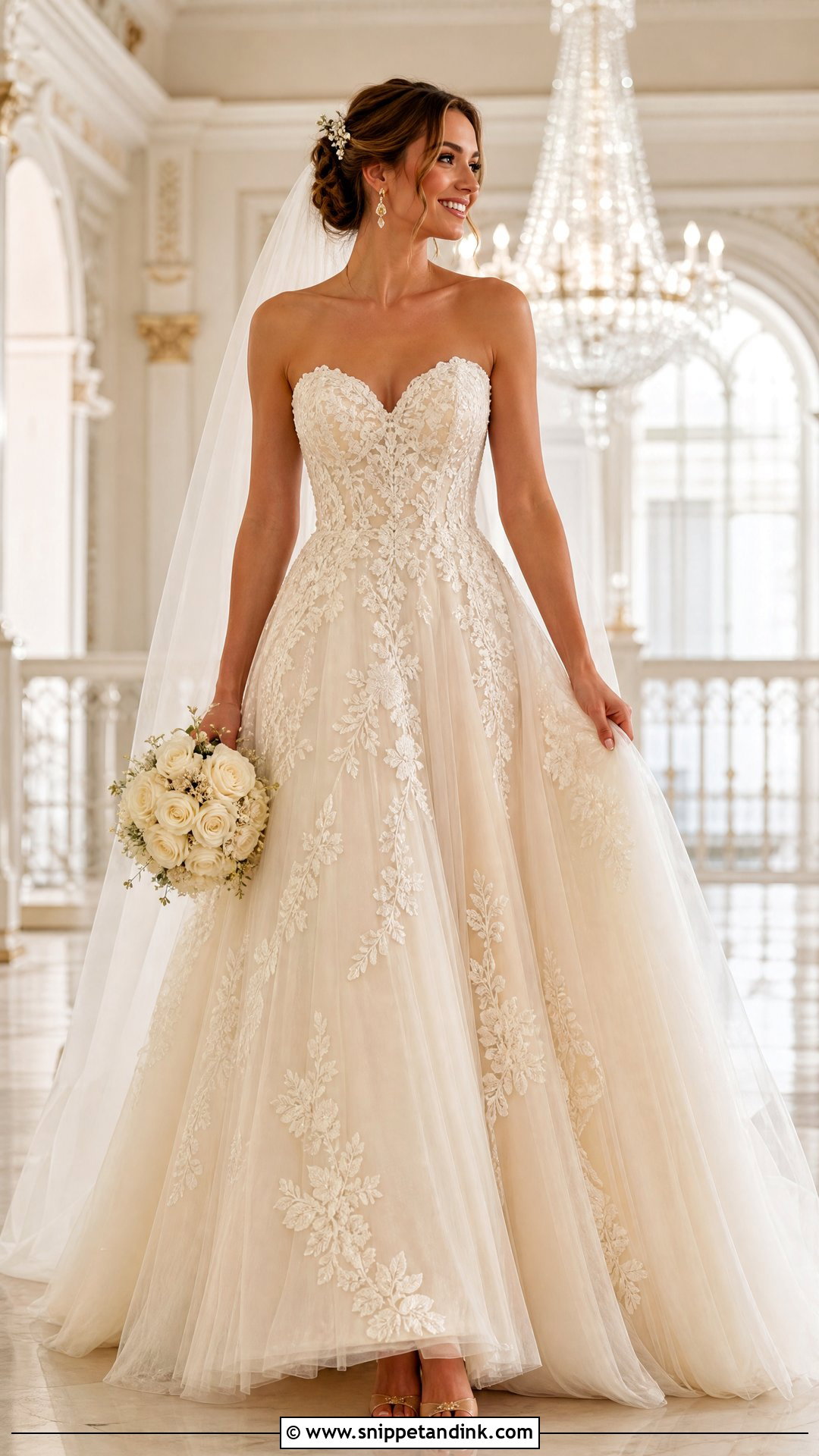 Champagne Princess Ball Gown Wedding Dress - Snippet and Ink - 20 Princess Wedding Dresses Ball Gown Fairytale