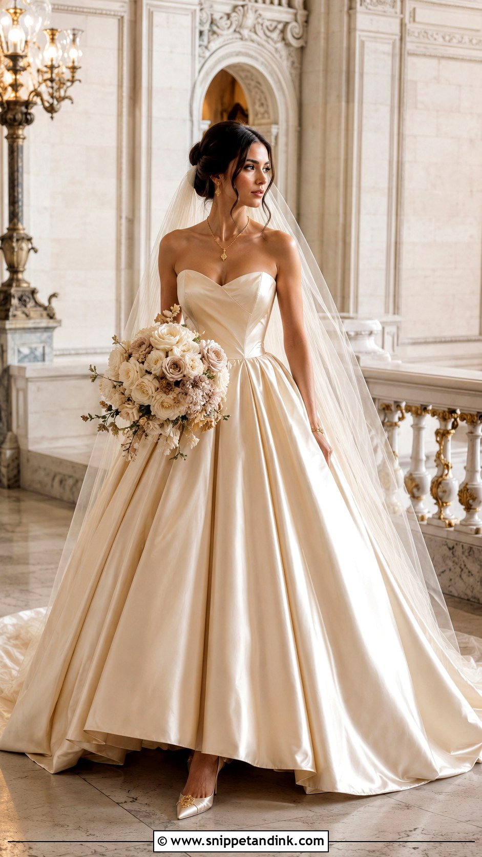 Champagne Princess Wedding Dress - Snippet and Ink - 25 Fairytale Wedding Dress Princesses Ideas