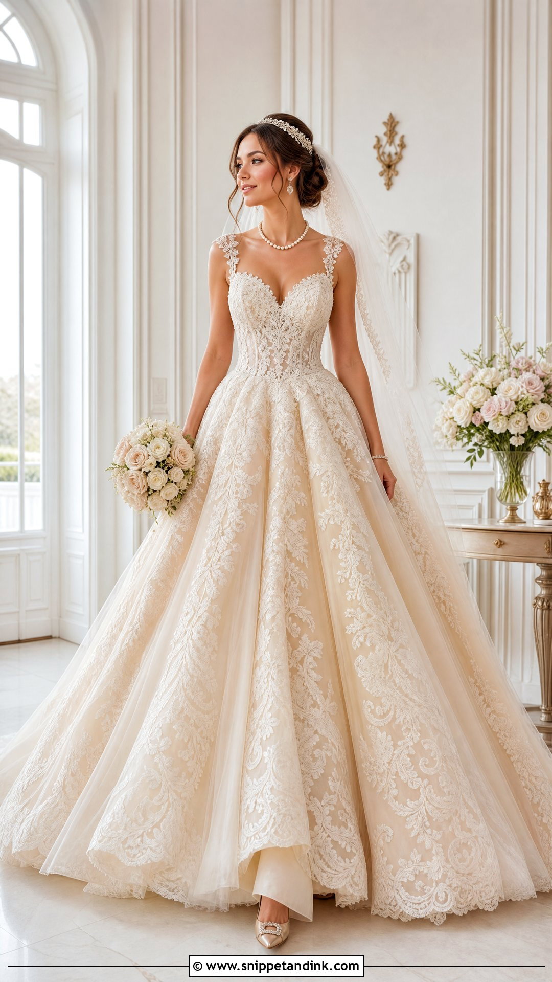 Champagne Princess Wedding Gown - Snippet and Ink - 25 Princess Wedding Gown Ideas