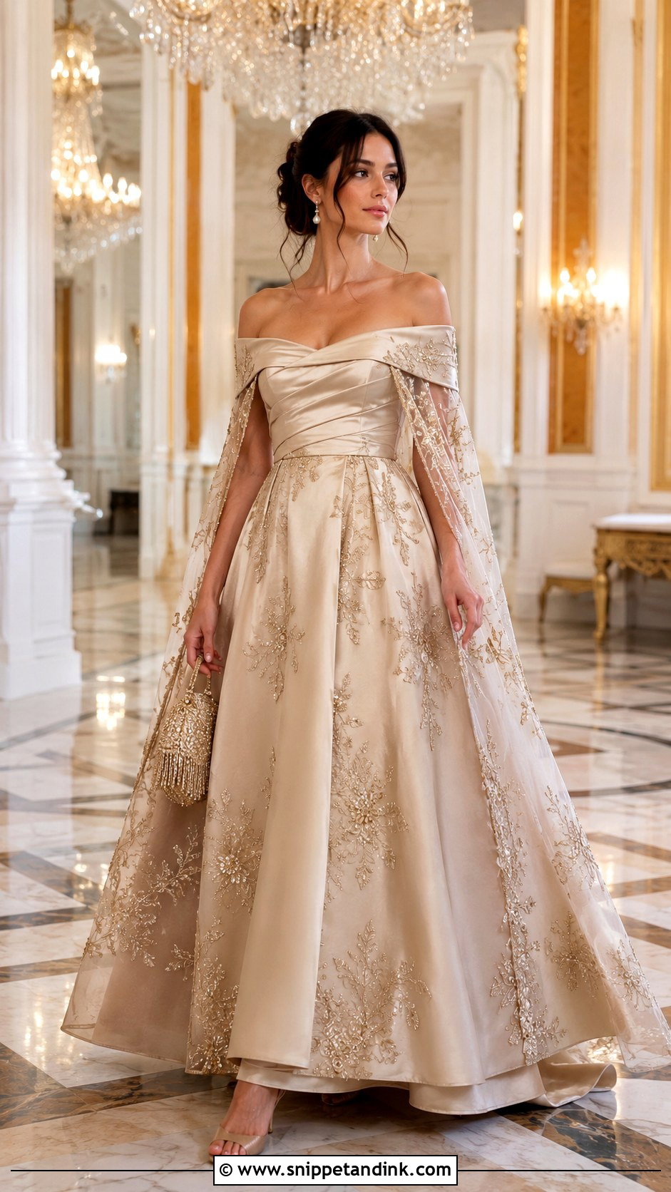Champagne Royal Enchanted Dress - Snippet and Ink - 20 Enchanted Dress Fairytale Ideas