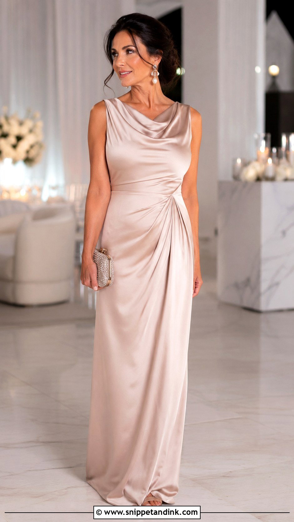 Champagne Satin MOB Dress - Snippet and Ink - 30 Mob Dresses