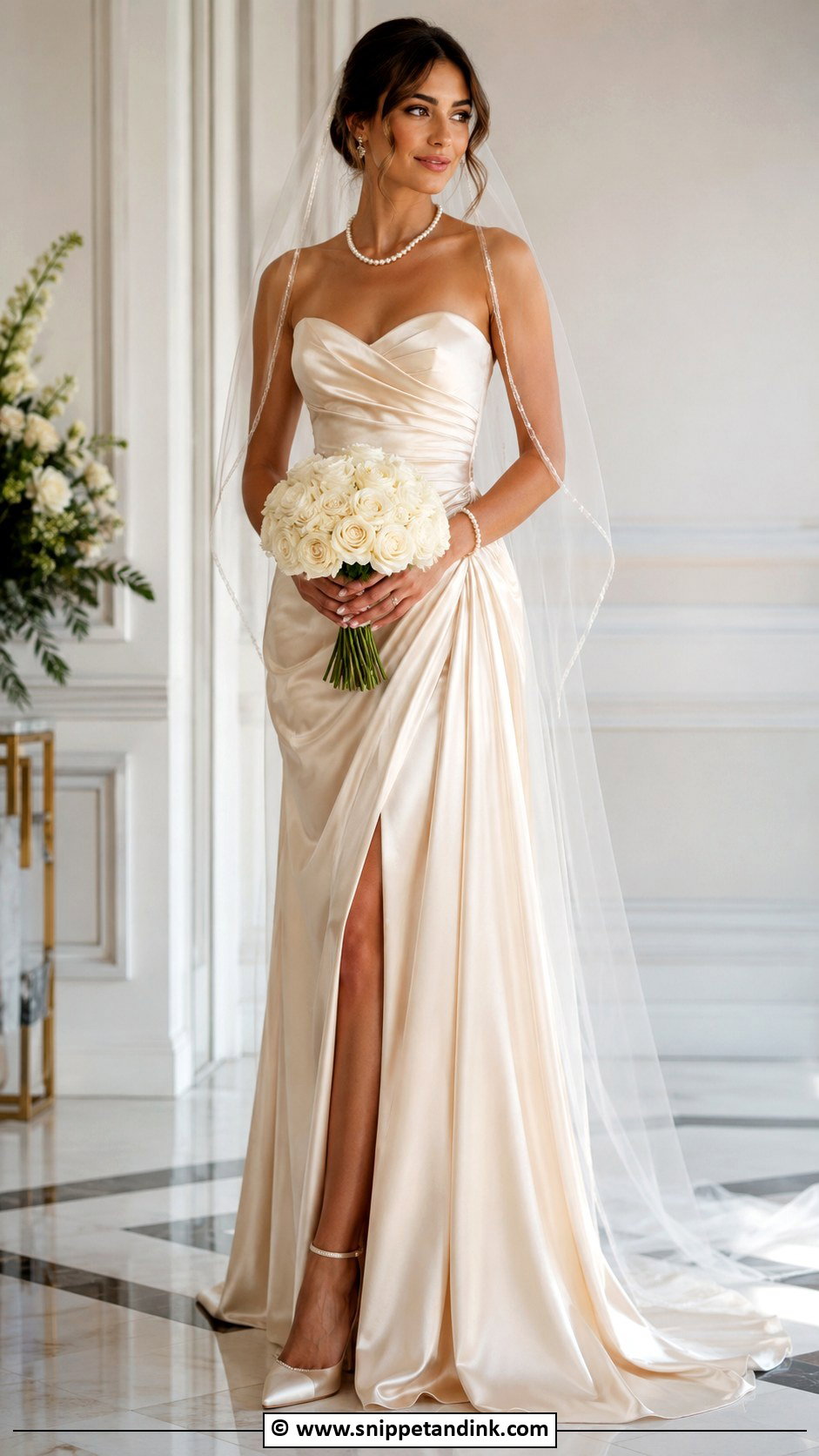 Champagne Satin Wedding Dress - Snippet and Ink - 30 Mystical Wedding Dress Ideas