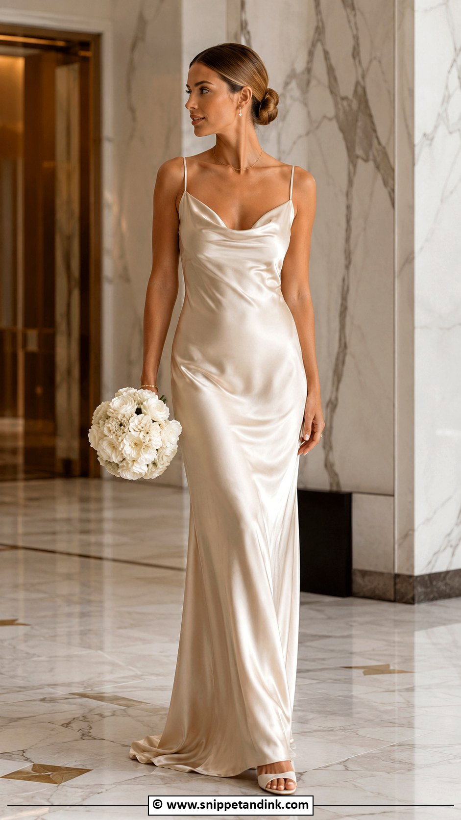 Champagne Satin Wedding Dress - Snippet and Ink - 30 Unconventional Wedding Dress Ideas