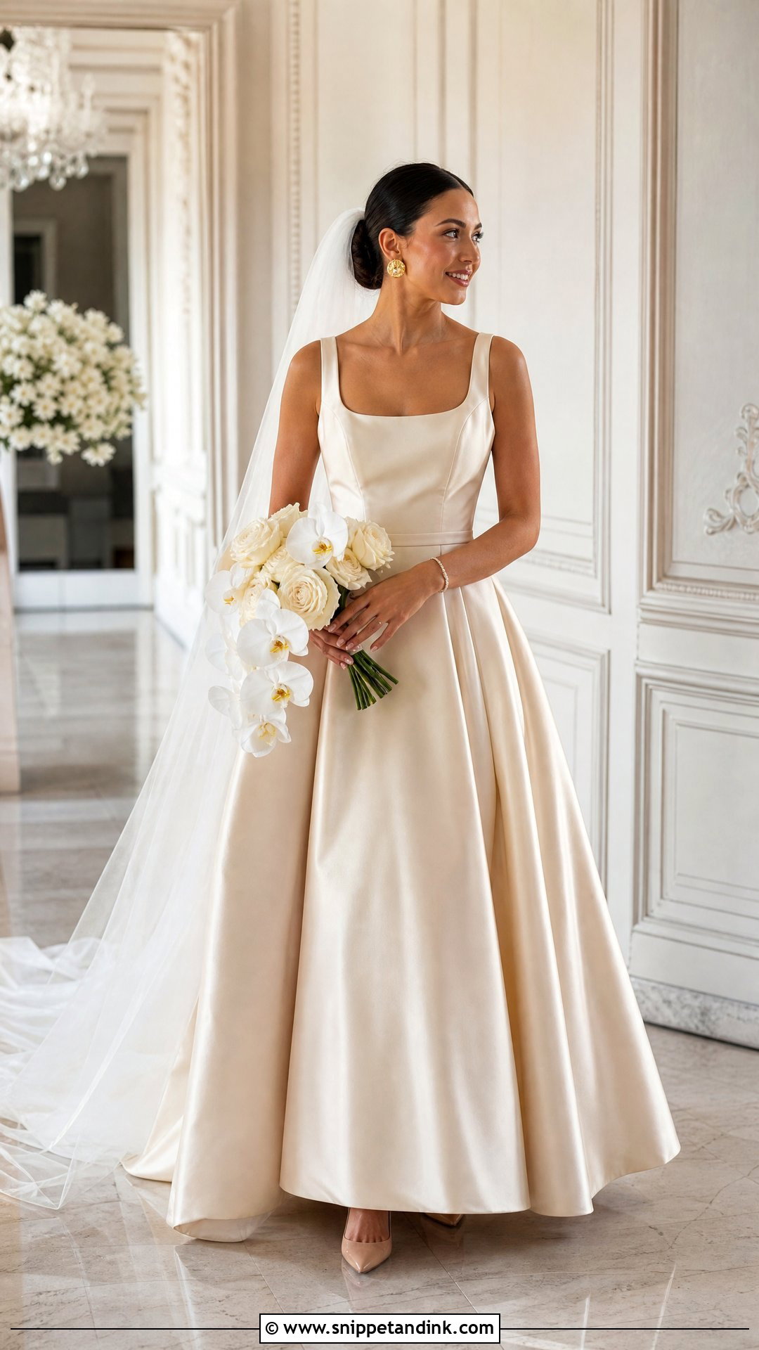 Champagne Satin Wedding Dress - Snippet and Ink - 20 Understated Wedding Dress Ideas