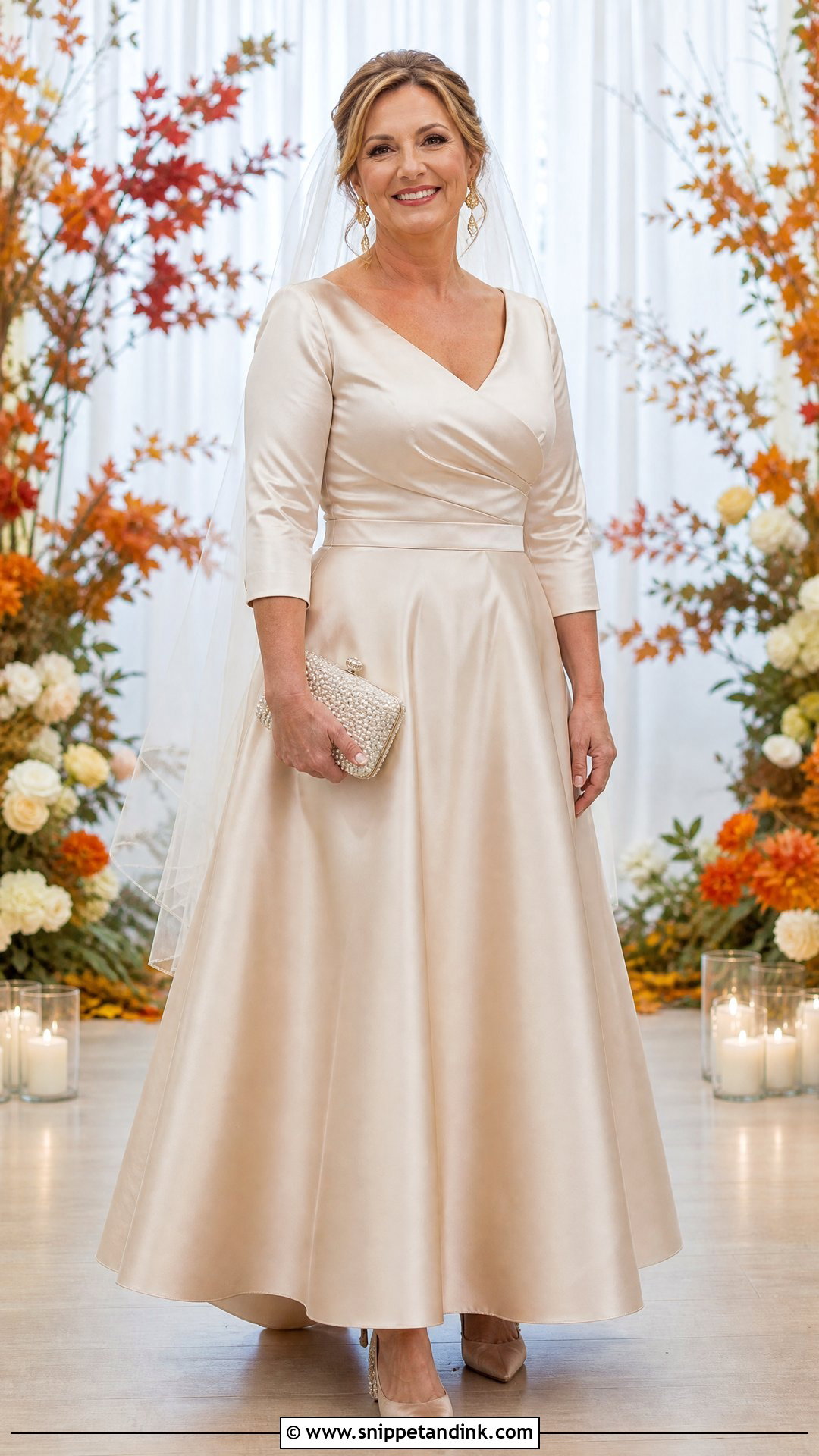 Champagne Satin Wedding Dress - Snippet and Ink - 20 Wedding Dress for 50 Year Old Bride Ideas