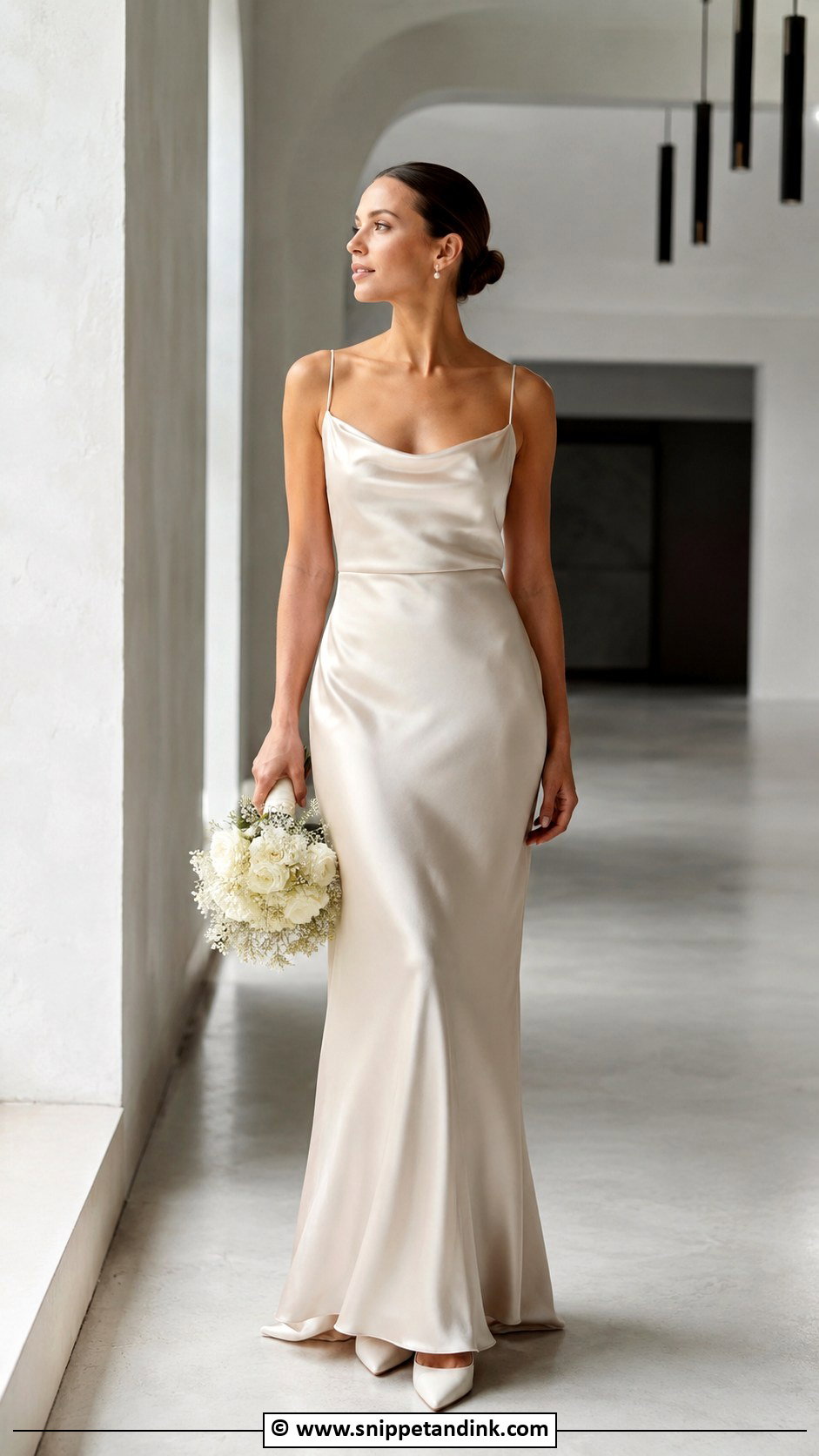 Champagne Satin Wedding Dress - Snippet and Ink - 30 Champagne Wedding Dress Ideas