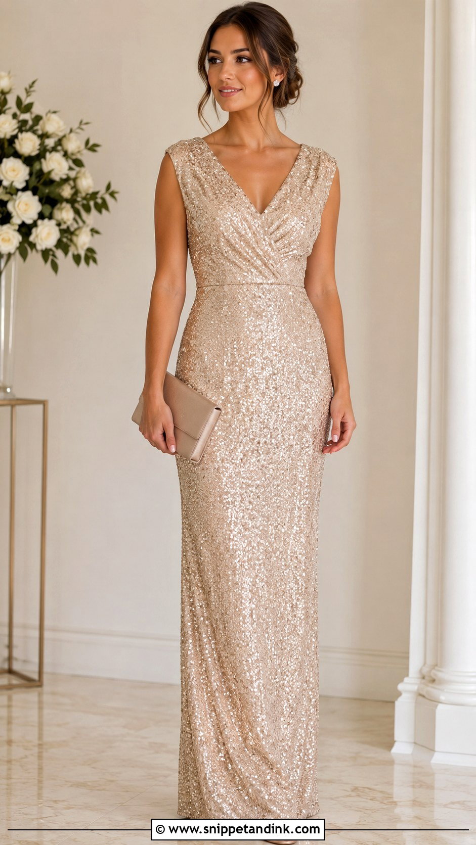 Champagne Sequin Maid of Honor Dress - Snippet and Ink - 20 Dresses for Maid of Honor