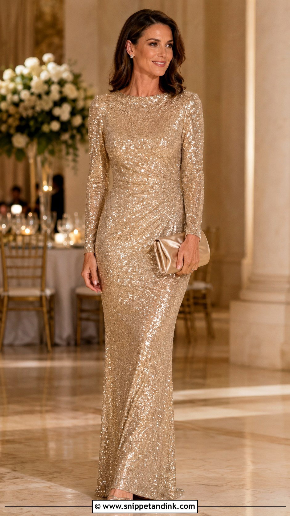 Champagne Sequin Sister of the Bride Dress - Snippet and Ink - 20 Dresses Sister of the Bride