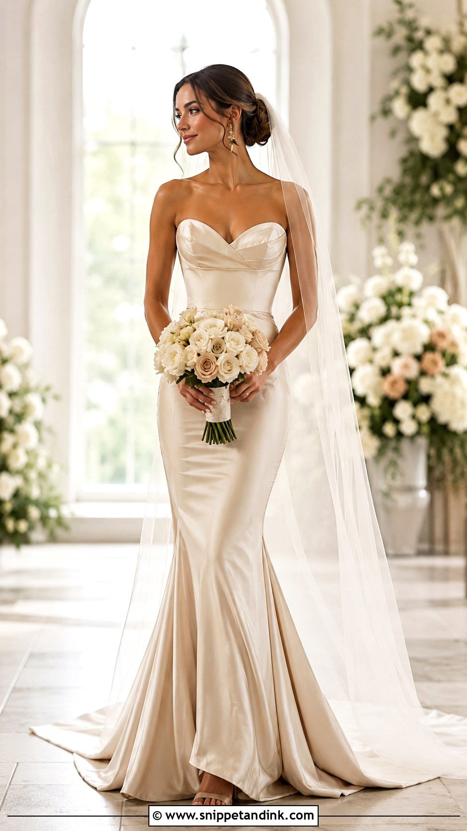 Champagne Siren Wedding Dress - Snippet and Ink - 30 Siren Wedding Dress Ideas