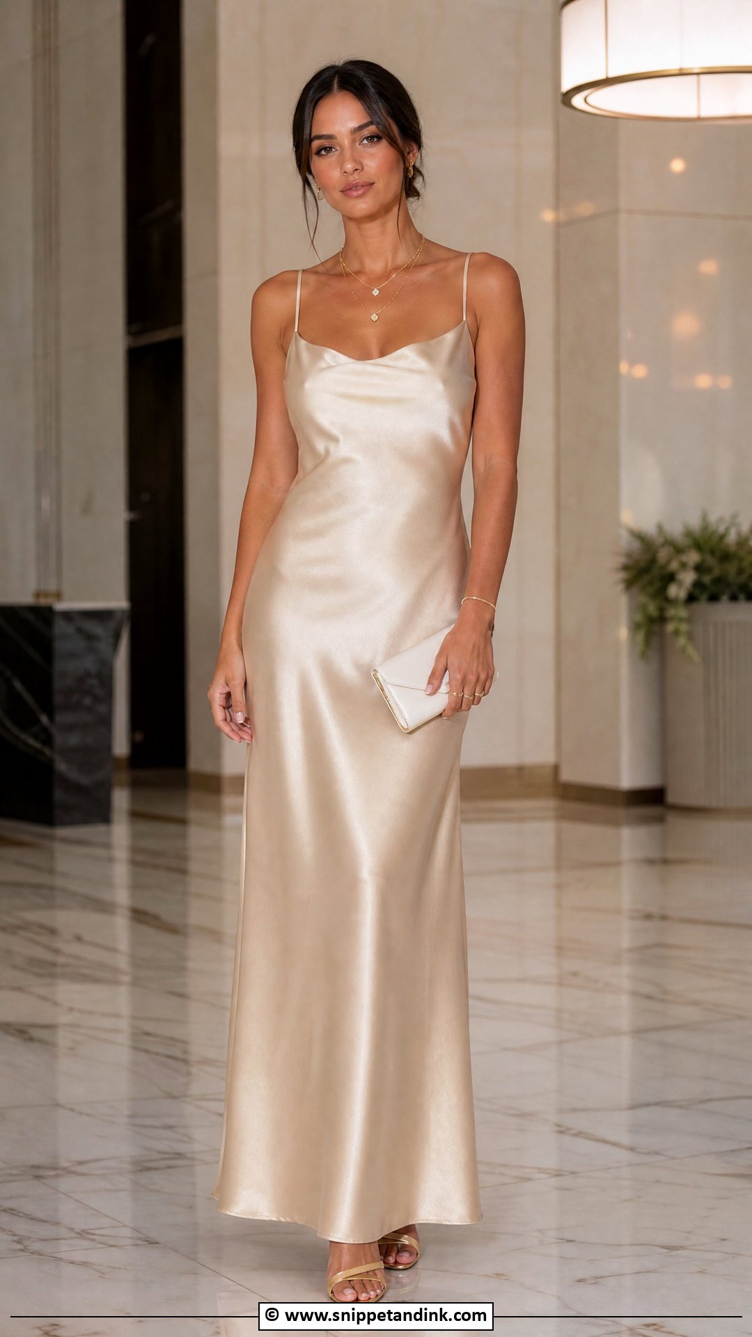 Champagne Slip Bridesmaid Dress - Snippet and Ink - 35 27 Dresses