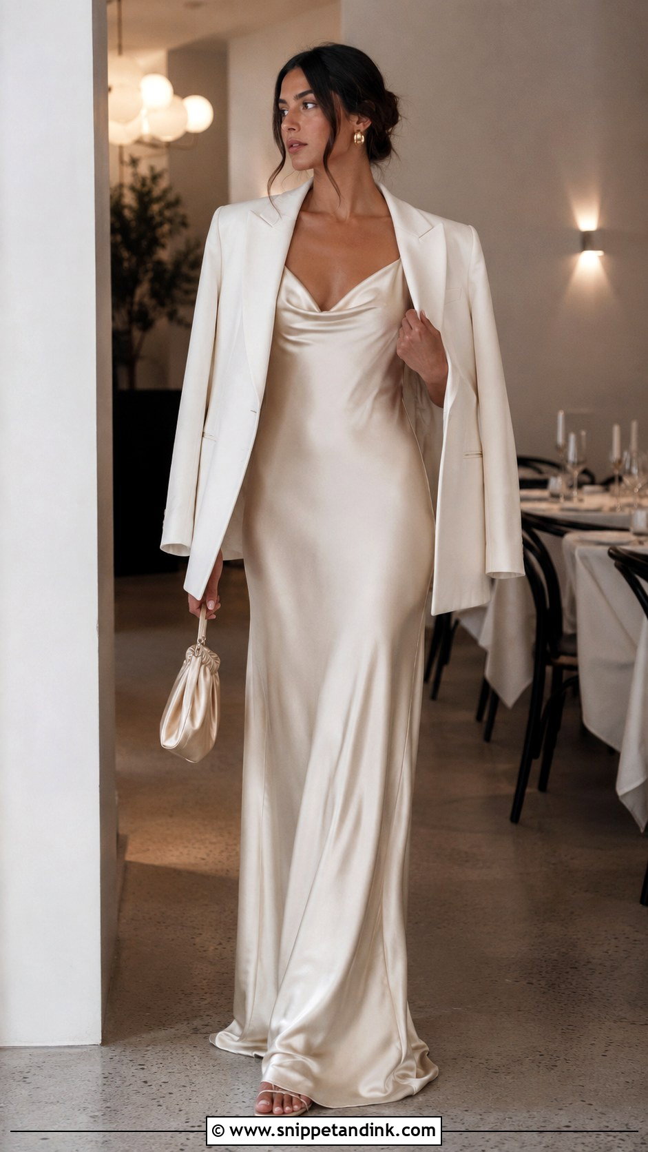 Champagne Slip Wedding Dress - Snippet and Ink - 20 Anti Bride Wedding Dress Ideas