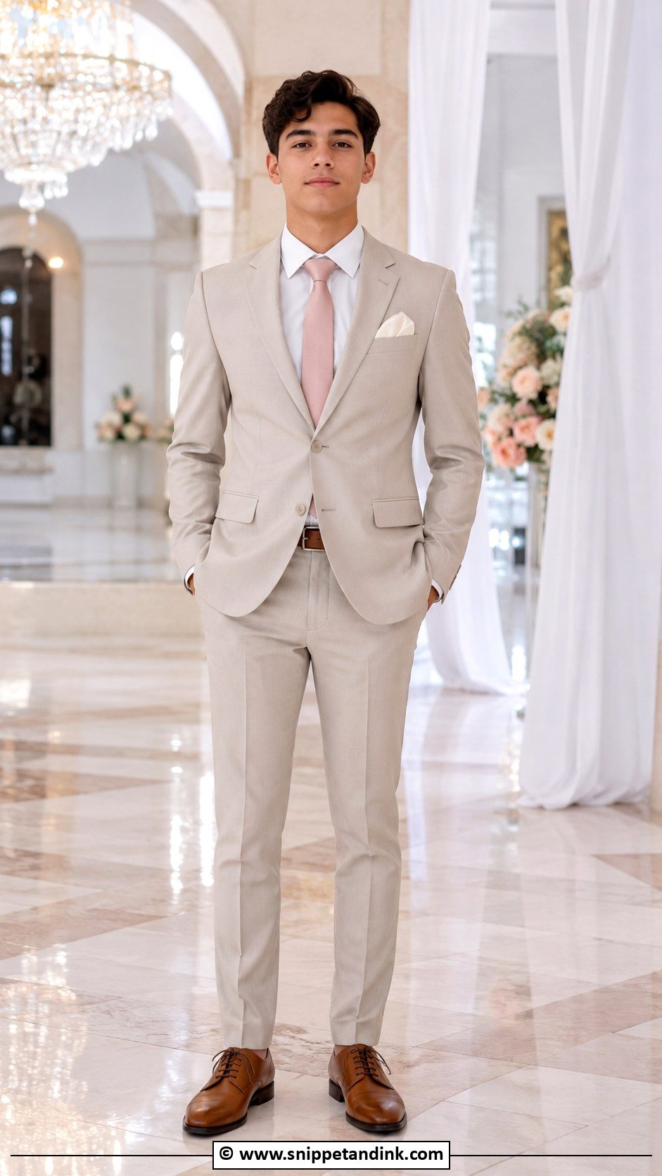 Champagne Suit Chambelanes Outfit - Snippet and Ink - 25 Chambelanes Outfits