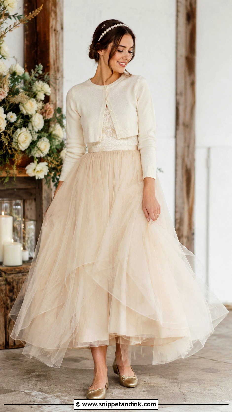 Champagne Tulle Wedding Dress - Snippet and Ink - 25 Wedding Dresses for Girls