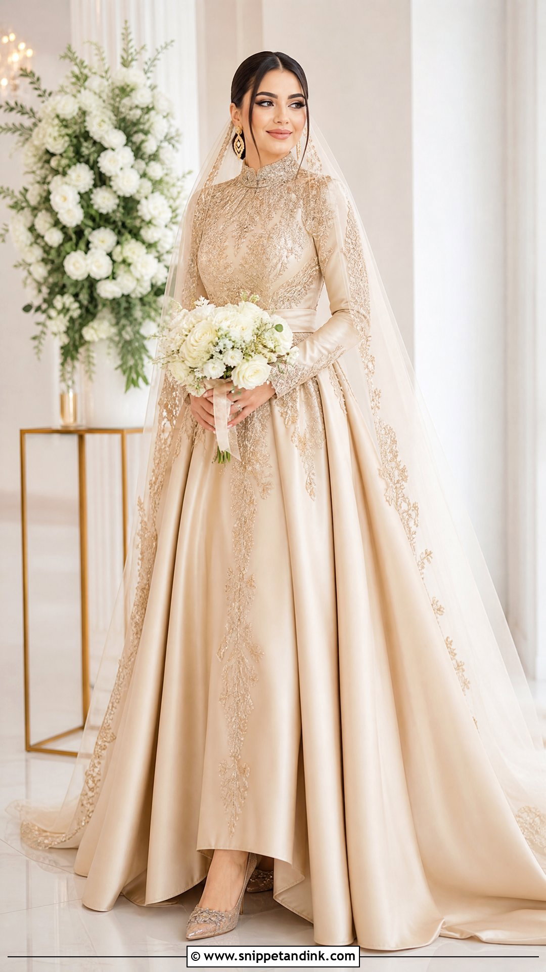 Champagne Turkish Bridal Dress - Snippet and Ink - 25 Turkish Bridal Dresses