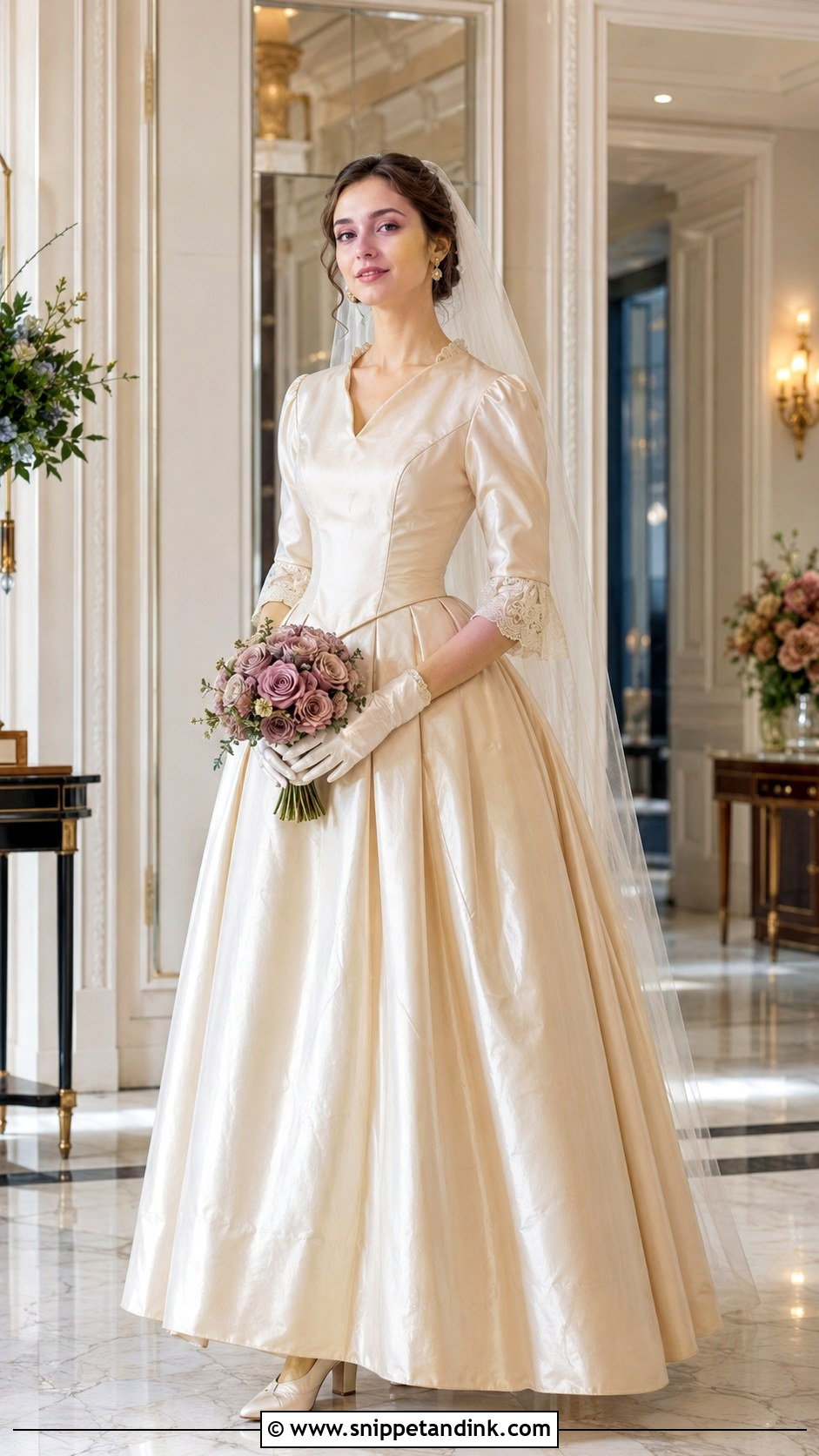 Champagne Victorian Wedding Dress - Snippet and Ink - 20 1800 Wedding Dress Ideas