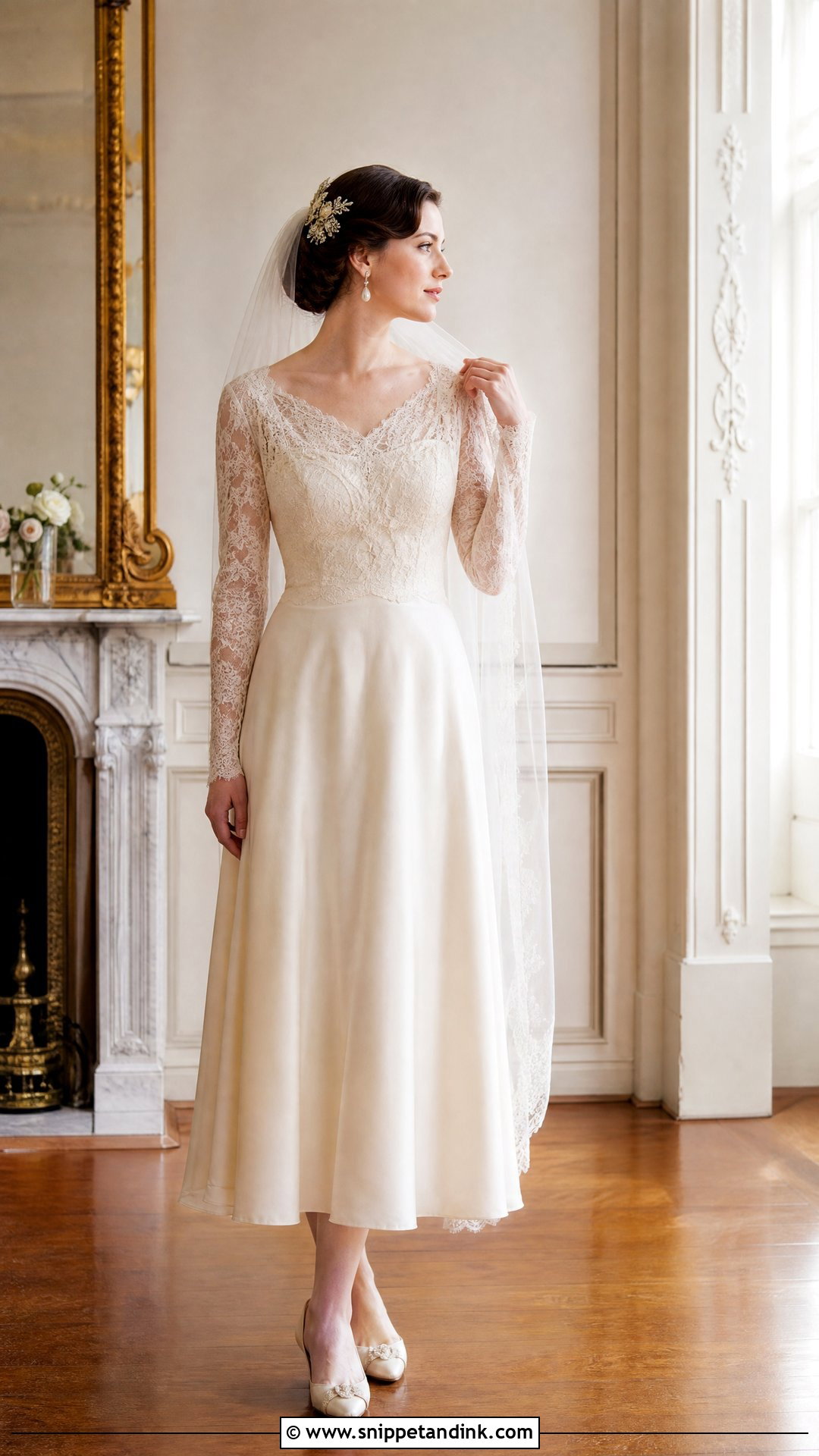 Champagne Vintage Wedding Dress - Snippet and Ink - 25 Champagne Wedding Gown Ideas
