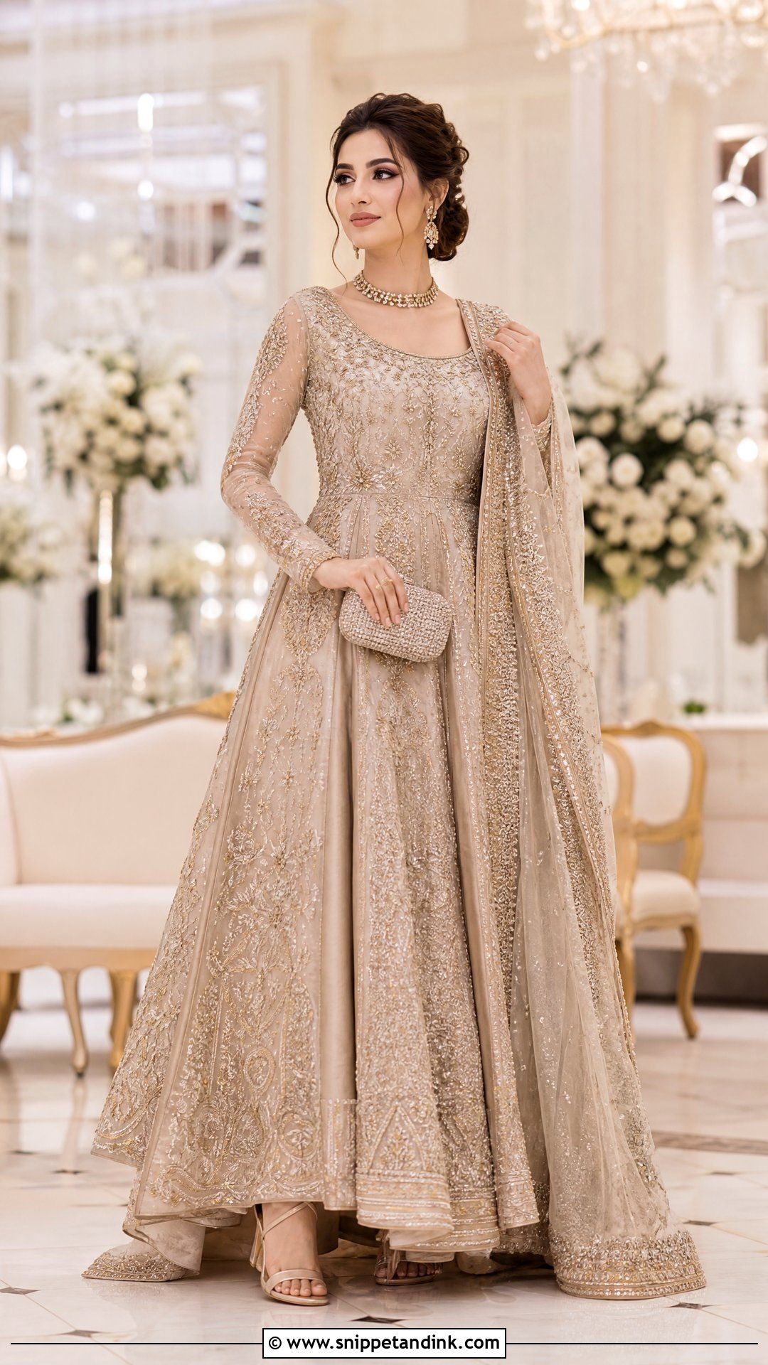 Champagne Walima Dress - Snippet and Ink - 20 Walima Dress Colours