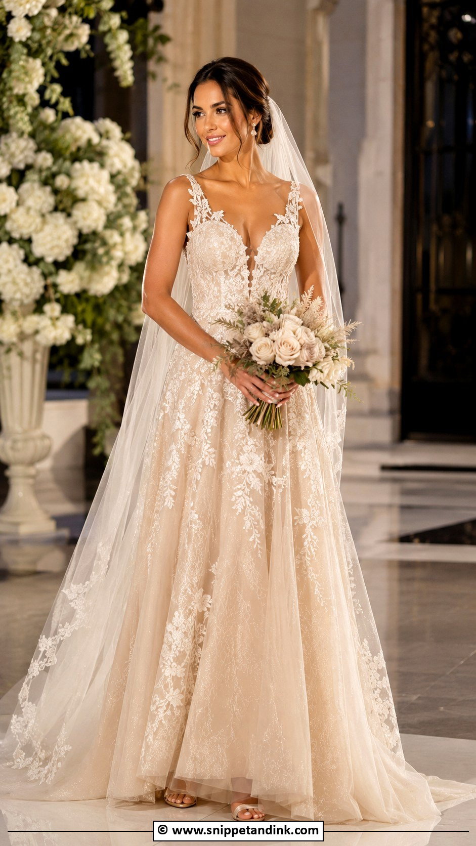 Champagne Wedding Dress - Snippet and Ink - 30 Romantic Wedding Dress Ideas