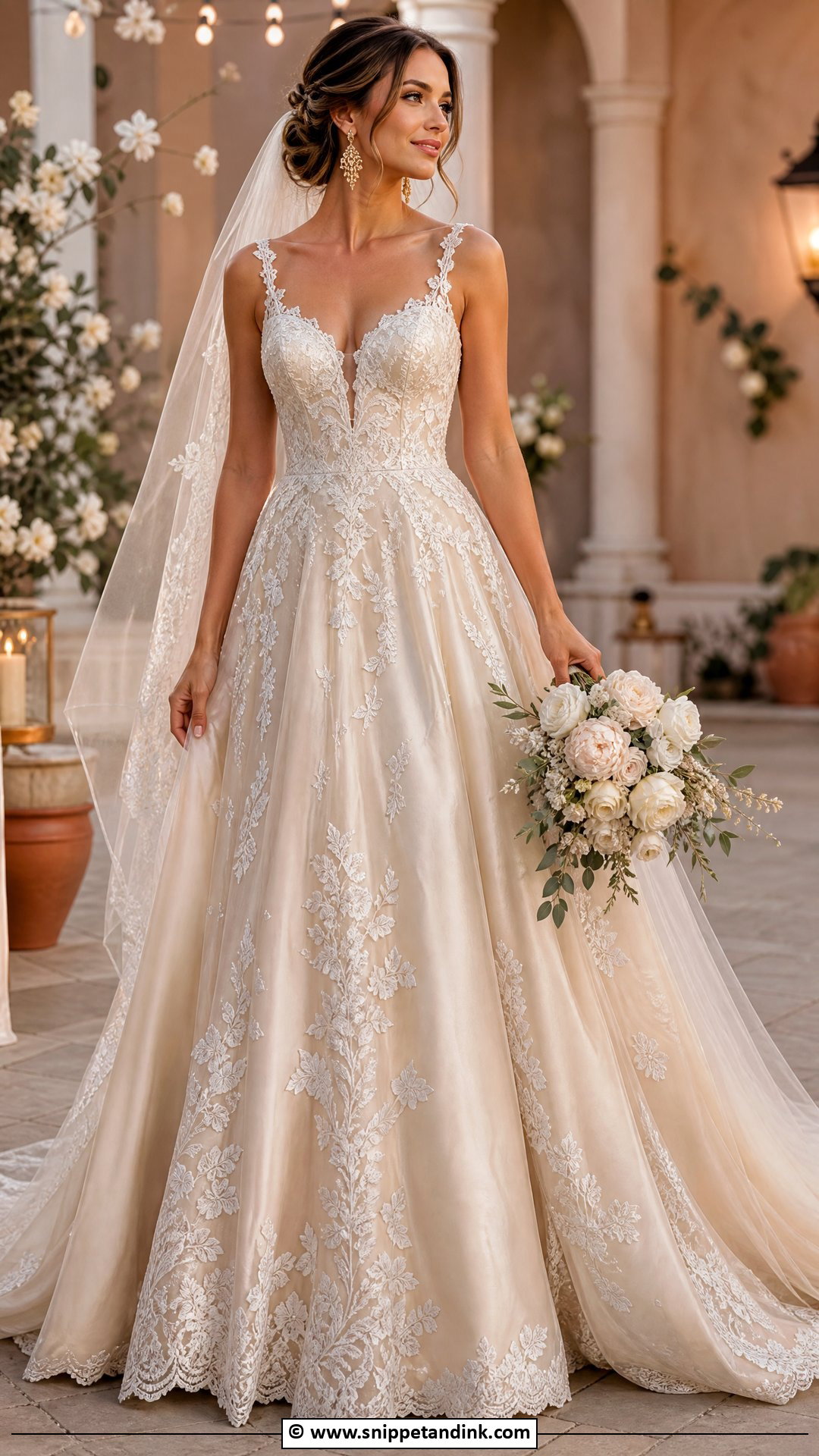 Champagne Wedding Dress - Snippet and Ink - 35 Dream Wedding Dresses