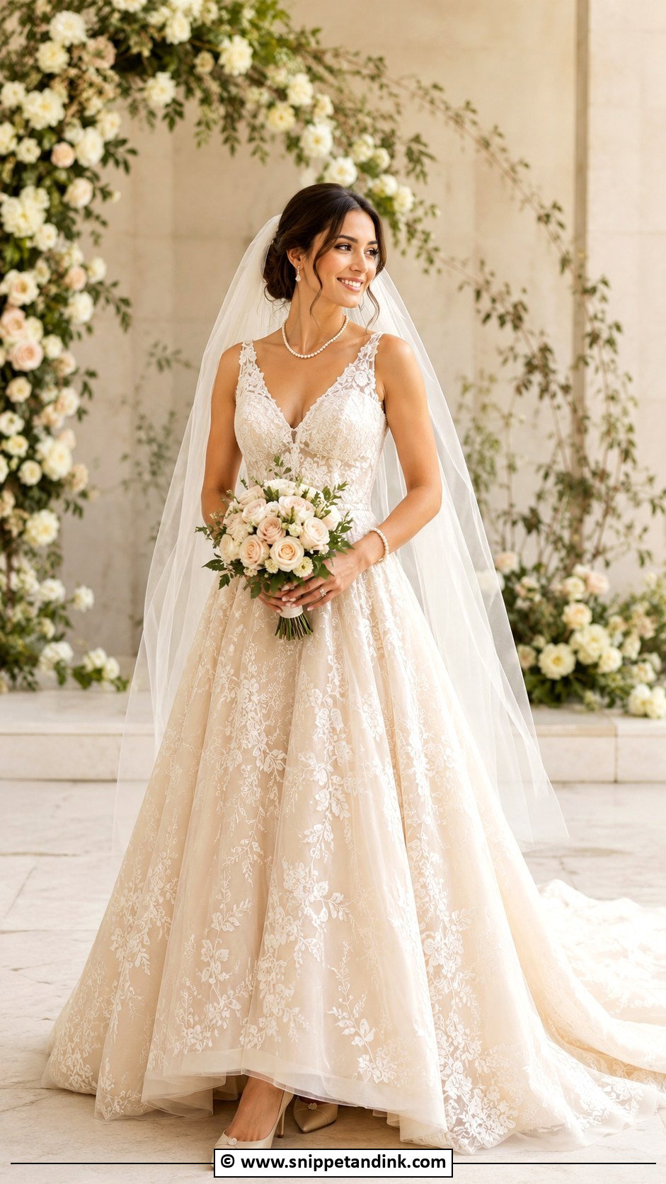 Champagne Wedding Dress - Snippet and Ink - 35 Timeless Wedding Dress Ideas
