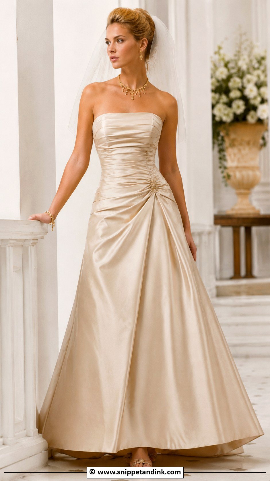 Champagne Wedding Dress - Snippet and Ink - 30 2000s Wedding Dress Ideas