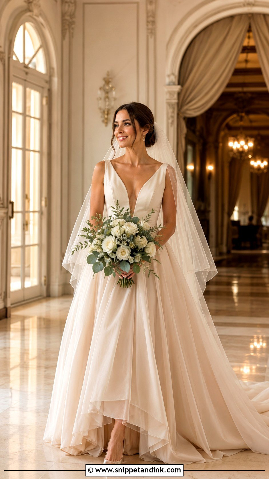 Champagne Wedding Dress - Snippet and Ink - 20 Different Color Wedding Dresses