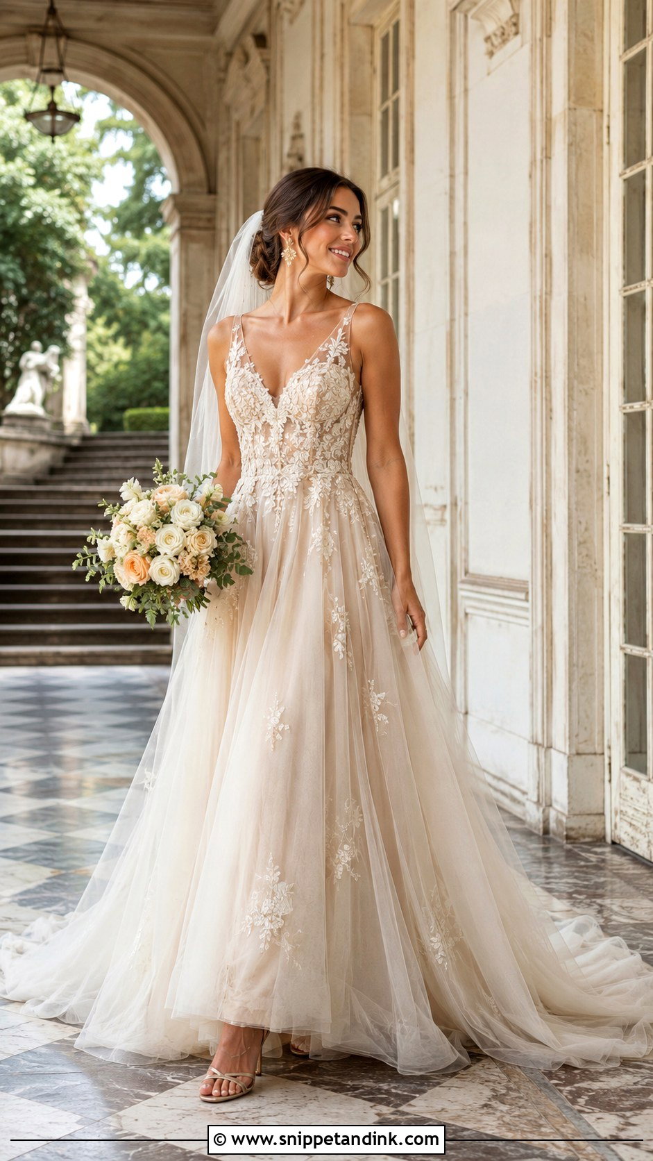 Champagne Wedding Dress - Snippet and Ink - 20 Dreamy Wedding Dress Fairy Tales Ideas