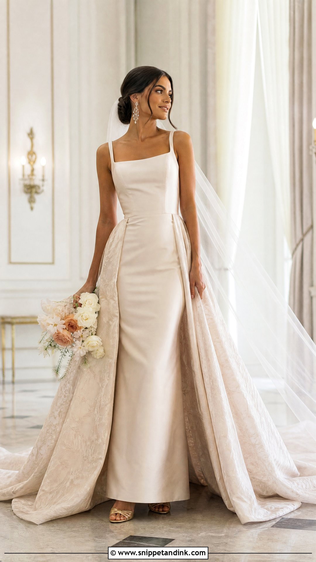 Champagne Wedding Dress - Snippet and Ink - 20 Wedding Dresses Not White Colour