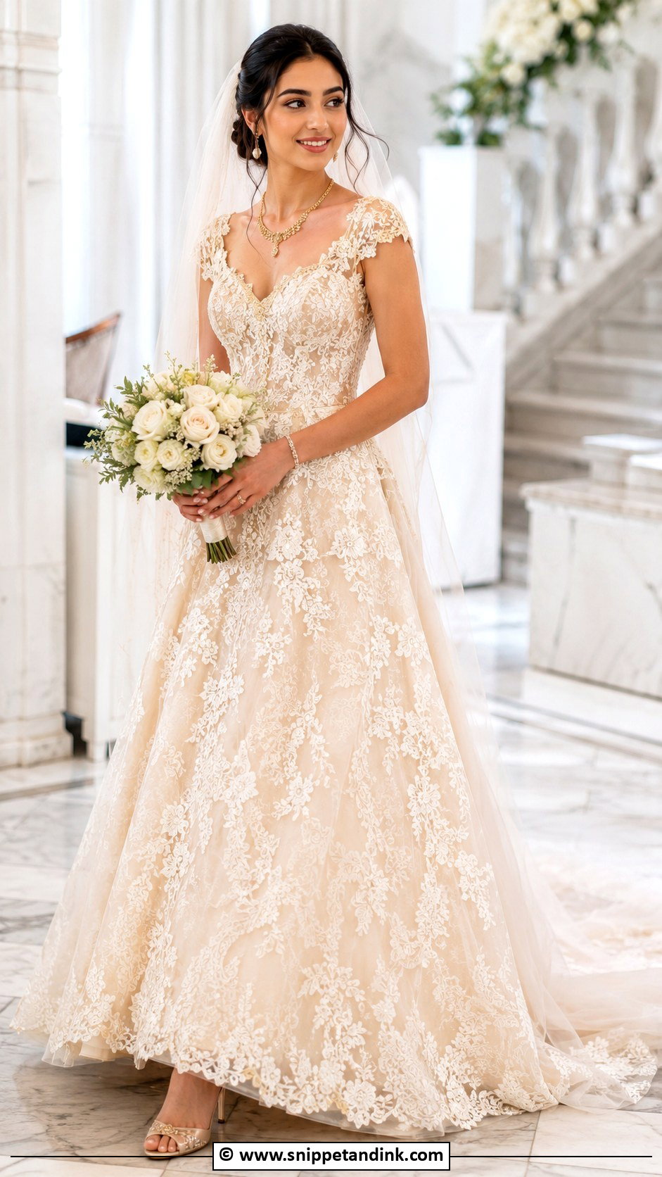 Champagne Wedding Dress - Snippet and Ink - 30 Elegant Wedding Dresses