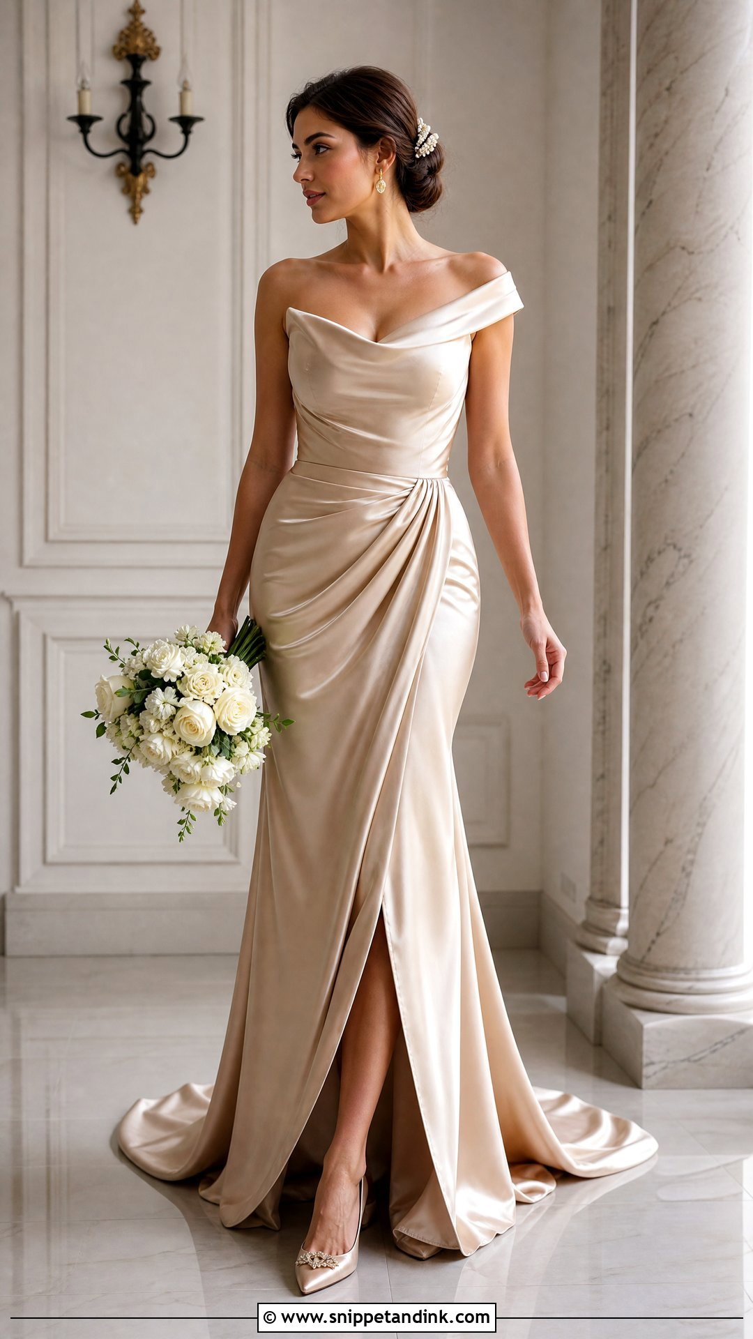 Champagne Wedding Dress Art - Snippet and Ink - 25 Wedding Dress Art Ideas