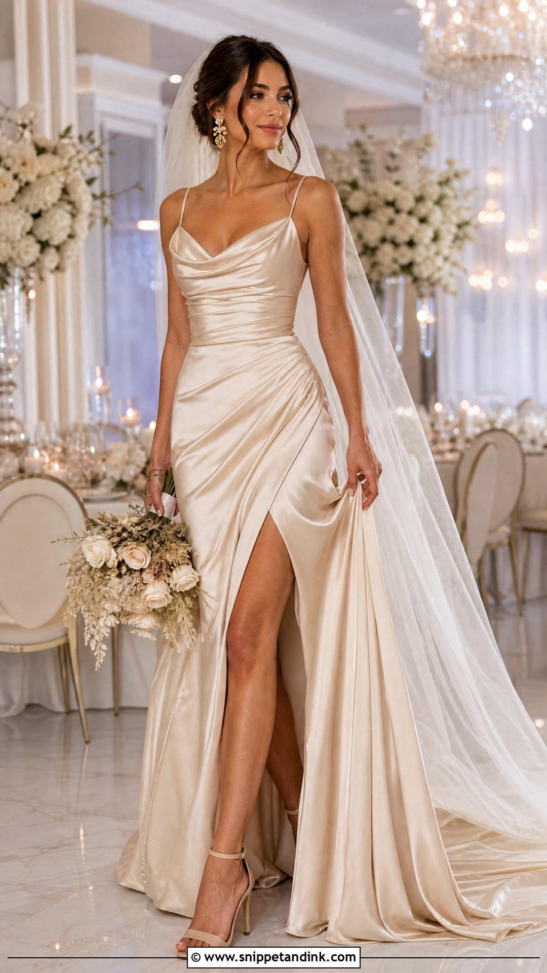 Champagne Wedding Dress Outfit - Snippet and Ink - 25 Wedding Day Outfit Ideas