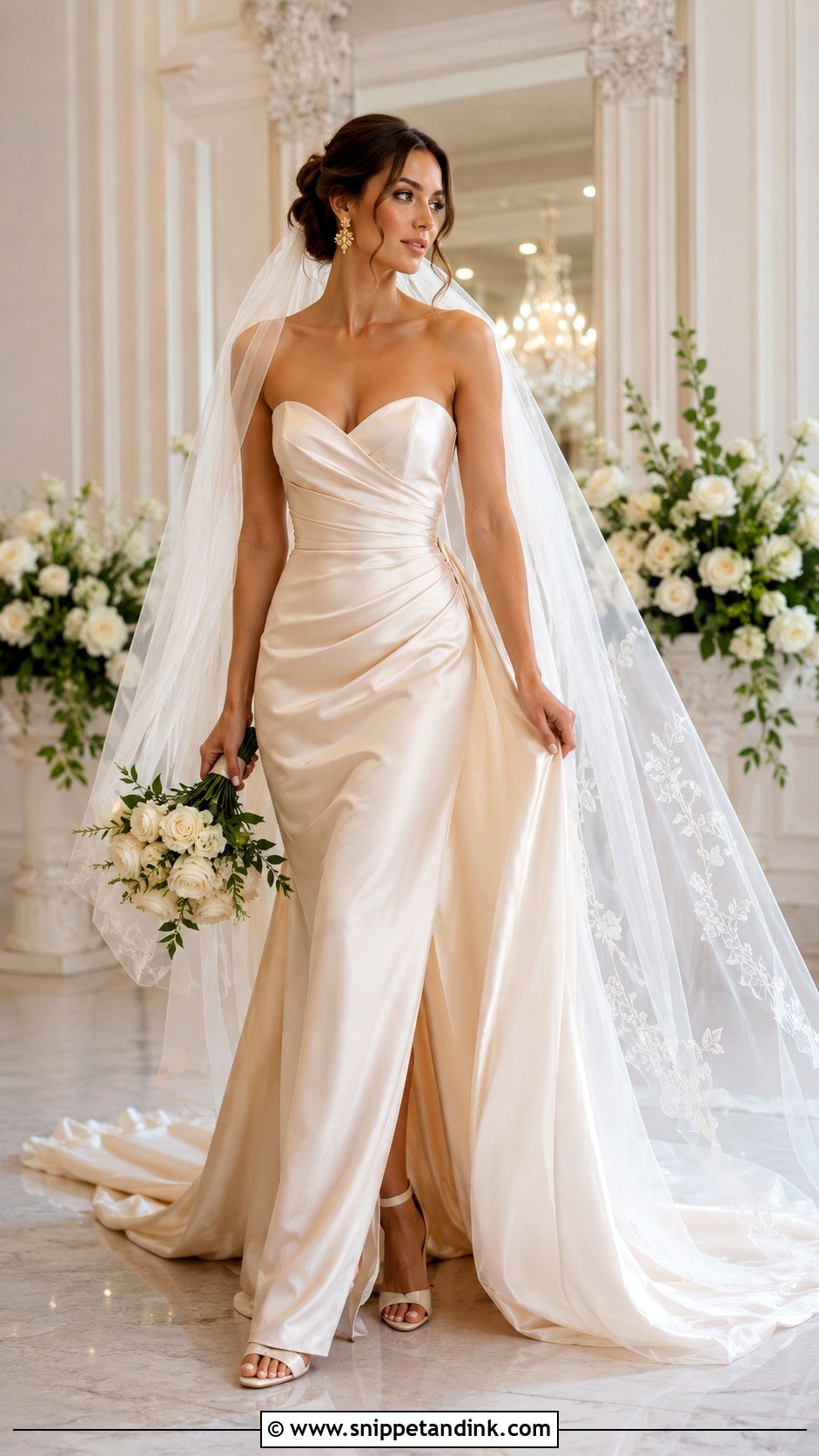 Champagne Wedding Gown - Snippet and Ink - 25 Colored Wedding Gowns