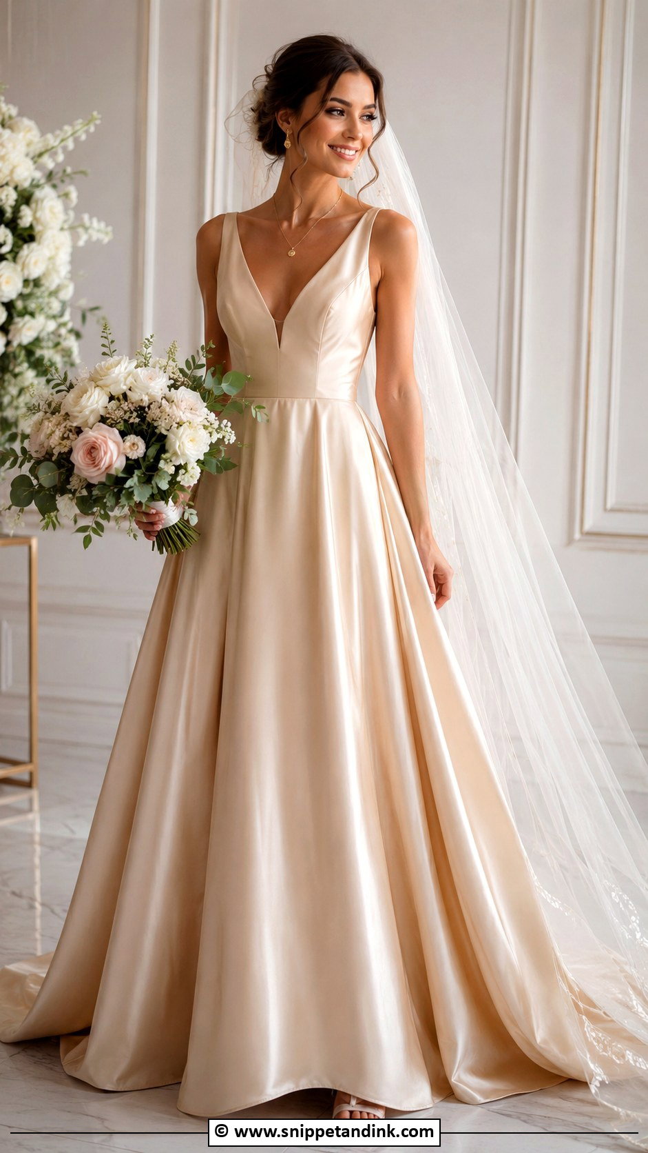Champagne Wedding Gown - Snippet and Ink - 35 Wedding Gown Ideas