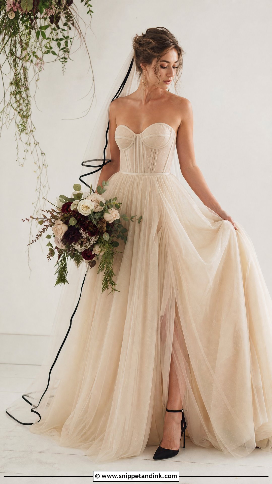 Champagne Witch Wedding Dress - Snippet and Ink - 25 Witch Wedding Dress Ideas