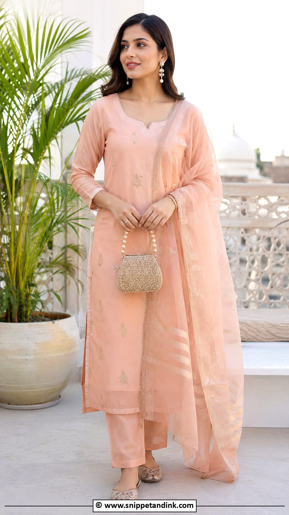 Chanderi Kurta Set - Snippet and Ink - 25 Wedding Kurta Set for Women Ideas
