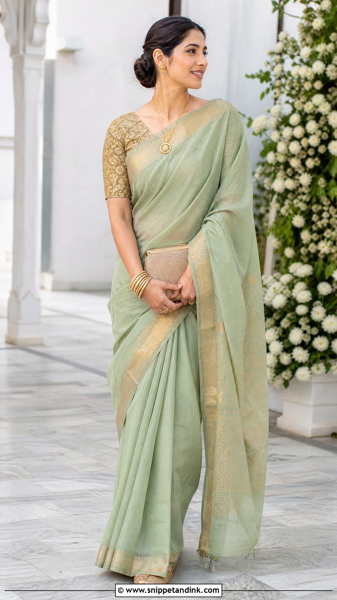 Chanderi Saree For Hindu Wedding - Snippet and Ink - 20 Hindu Wedding Outfit Ideas