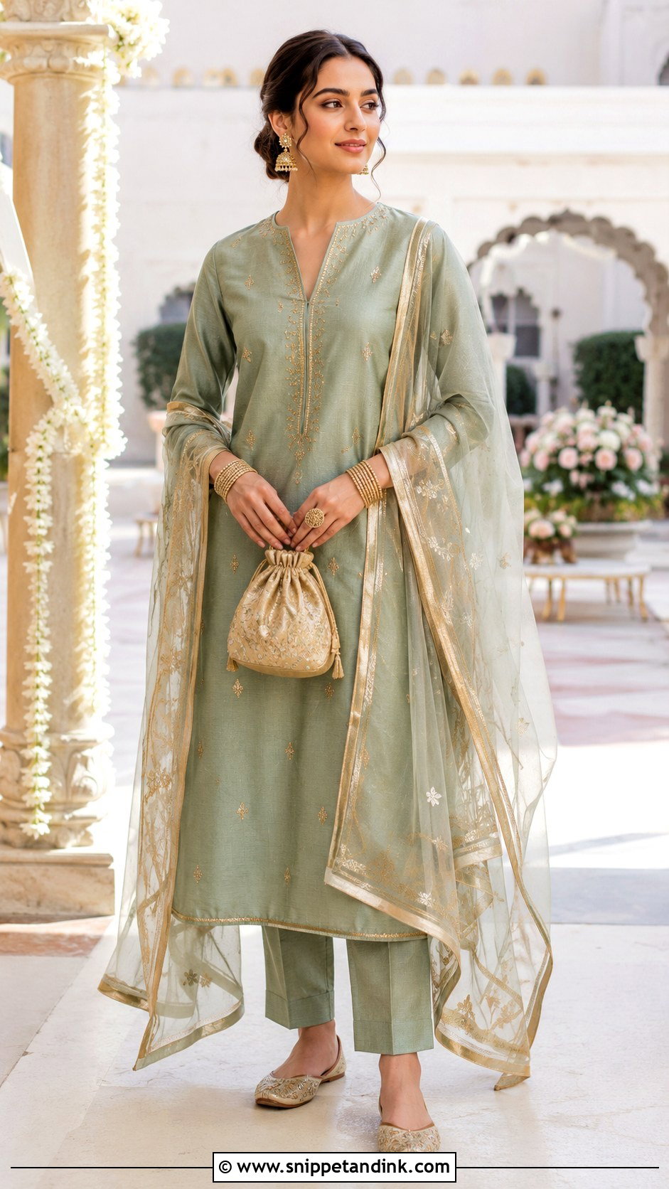 Chanderi Silk Suit Indian Wedding Dress - Snippet and Ink - 20 Indian Wedding Dresses Women